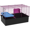 Load image into Gallery viewer, Guinea Pig Cage Chinchillas Rabbit Small Animal Cage with Ramp, Dish, Water Bottle, 71 x 46 x 47cm, Black
