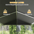 Load image into Gallery viewer, Outdoor Dog Kennel with Roof, 20' x 7.5' x 6.5' Chain Link Dog Run with Waterproof UV-Resistant Cover, Double Secure Locks, Adjustable Rotating Bowls, for Large Breeds, Chickens, Ducks, Geese
