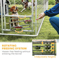Load image into Gallery viewer, Outdoor Dog Kennel with Roof, 20' x 7.5' x 6.5' Chain Link Dog Run with Waterproof UV-Resistant Cover, Double Secure Locks, Adjustable Rotating Bowls, for Large Breeds, Chickens, Ducks, Geese
