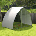 Load image into Gallery viewer, Walk In Chicken Run, Galvanised Chicken Coop Outdoor with Cover, Poultry Cage, for 8-12 Chickens, Hens, Ducks, Rabbits, 3 x 1.9 x 2.2m - Silver Tone
