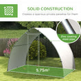 Load image into Gallery viewer, Walk In Chicken Run, Galvanised Chicken Coop Outdoor with Cover, Poultry Cage, for 8-12 Chickens, Hens, Ducks, Rabbits, 3 x 1.9 x 2.2m - Silver Tone
