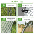 Load image into Gallery viewer, Walk In Chicken Run, Galvanised Chicken Coop Outdoor with Cover, Poultry Cage, for 8-12 Chickens, Hens, Ducks, Rabbits, 3 x 1.9 x 2.2m - Silver Tone
