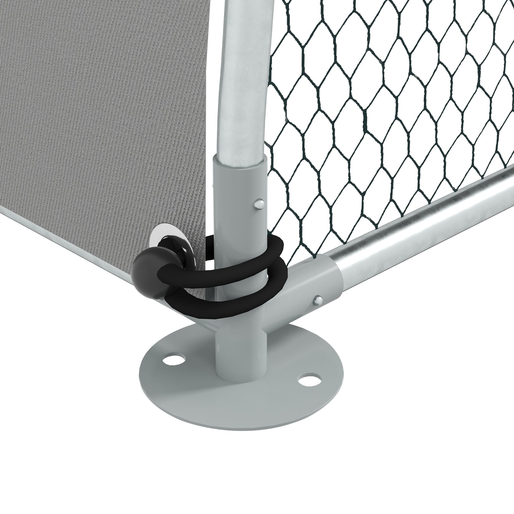 Walk In Chicken Run, Galvanised Chicken Coop Outdoor with Cover, Poultry Cage, for 8-12 Chickens, Hens, Ducks, Rabbits, 3 x 1.9 x 2.2m - Silver Tone