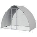 Load image into Gallery viewer, Walk In Chicken Run, Galvanised Chicken Coop Outdoor with Cover, Poultry Cage, for 8-12 Chickens, Hens, Ducks, Rabbits, 3 x 1.9 x 2.2m - Silver Tone
