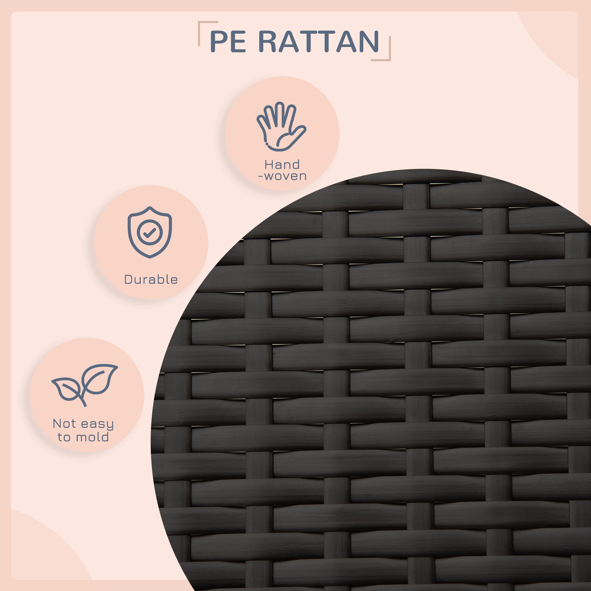 Elevated Rattan Dog House Outdoor with Canopy, Wicker Dog Bed with Water-Resistant Cushion, for Small and Medium Dogs Grey