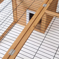 Load image into Gallery viewer, Rabbit Hutch Outdoor, Guinea Pig House, Bunny Run Cage with Openable Top for 1-2 Rabbits, 123 x 120 x 52cm, Yellow

