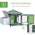 Load image into Gallery viewer, Chicken Coop with Chicken Run, Outdoor Hen House Poultry Cage with Nesting Box, Openable Top, 196 x 76 x 97cm, Green
