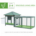 Load image into Gallery viewer, Chicken Coop with Chicken Run, Outdoor Hen House Poultry Cage with Nesting Box, Openable Top, 196 x 76 x 97cm, Green
