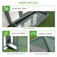 Load image into Gallery viewer, Chicken Coop with Chicken Run, Outdoor Hen House Poultry Cage with Nesting Box, Openable Top, 196 x 76 x 97cm, Green

