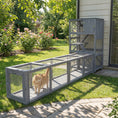 Load image into Gallery viewer, Outdoor Cat Tunnel with Extendable Design, 79" L Wooden Cat Run with Weather Protection, Connecting Inside and Outside, for Deck Patios, Balconies, Dark Gray
