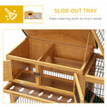Load image into Gallery viewer, Rabbit Hutch Outdoor, Wooden Guinea Pig Hutch with Run, Openable Roof, Pull-Out Tray, Ramp for 1-2 Rabbits, 150 x 52.5 x 68 cm, Yellow
