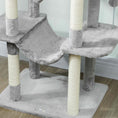 Charger l'image dans la visionneuse de la galerie, Cat Tree, 69" Cat Tower for Indoor Kittens, Multi-Level Tower with 2 Condos, Scratching Posts, 2 Hammocks, Perches, Pompoms for Multiple Kitties, Light Grey
