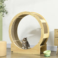 Load image into Gallery viewer, Cat Wheel for Indoor Cats, Cat Treadmill with Brake, Scratching Pads, Cat Exercise Wheel for Health - Oak Tone
