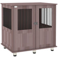 Load image into Gallery viewer, Dog Crate Furniture End Table, Pet Kennel for Small and Medium Dogs with Magnetic Door Indoor Animal Cage, Purple, 85 x 55 x 75 cm
