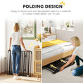 Load image into Gallery viewer, Foldable Dog Gate with Door, 3 Panel Metal Pet Gate for Stairs, Doorways, Hallways and Fireplace, Auto-Close Safety Gate, 202.5 x 76 cm, Black
