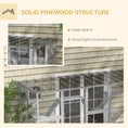 Load image into Gallery viewer, Catio, Large Outdoor Cat Enclosure with Cat Condos, Platforms, Ladders, Doors, Weather-Resistant Roof, Wooden Cat Cage for 1-4 Cats, Grey
