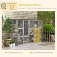 Load image into Gallery viewer, Catio, Large Outdoor Cat Enclosure with Cat Condos, Platforms, Ladders, Doors, Weather-Resistant Roof, Wooden Cat Cage for 1-4 Cats, Grey
