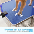 Charger l'image dans la visionneuse de la galerie, 43"L Dog Grooming Table, Pet Foldable Grooming Table with 8"- 32" Adjustable Arm, Two Nooses, Mesh Tray and Rubber Top for Large Medium Small Pets, Blue
