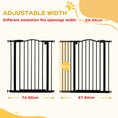 Load image into Gallery viewer, Pressure Fit Dog Stair Gate No Drilling Safety Gate Auto Close for Doorways, Hallways, 74-94cm Adjustable, 94cm Tall, Black
