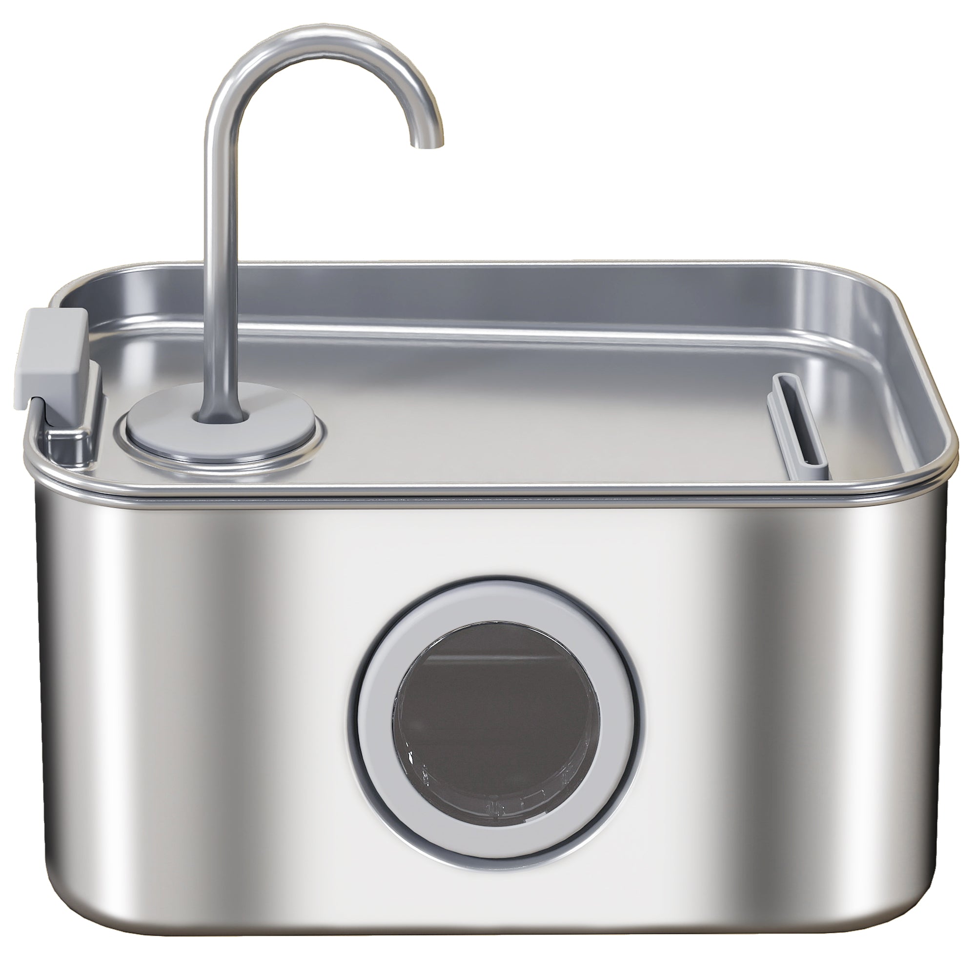 Cat Water Fountain for Drinking, 3.2L Stainless Steel Cat Fountain, Ultra-Silent, Automatic, Visible Water-Level, for Kittens, Dogs and Other Pets