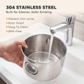 Load image into Gallery viewer, Wireless Cat Water Fountain for Drinking Stainless Steel, 4L/135oz Large Battery Operated Cat Fountain Cordless, Ultra-Quiet Pet Water Dispenser with Motion Sensor, 6 Filters, Rechargeable
