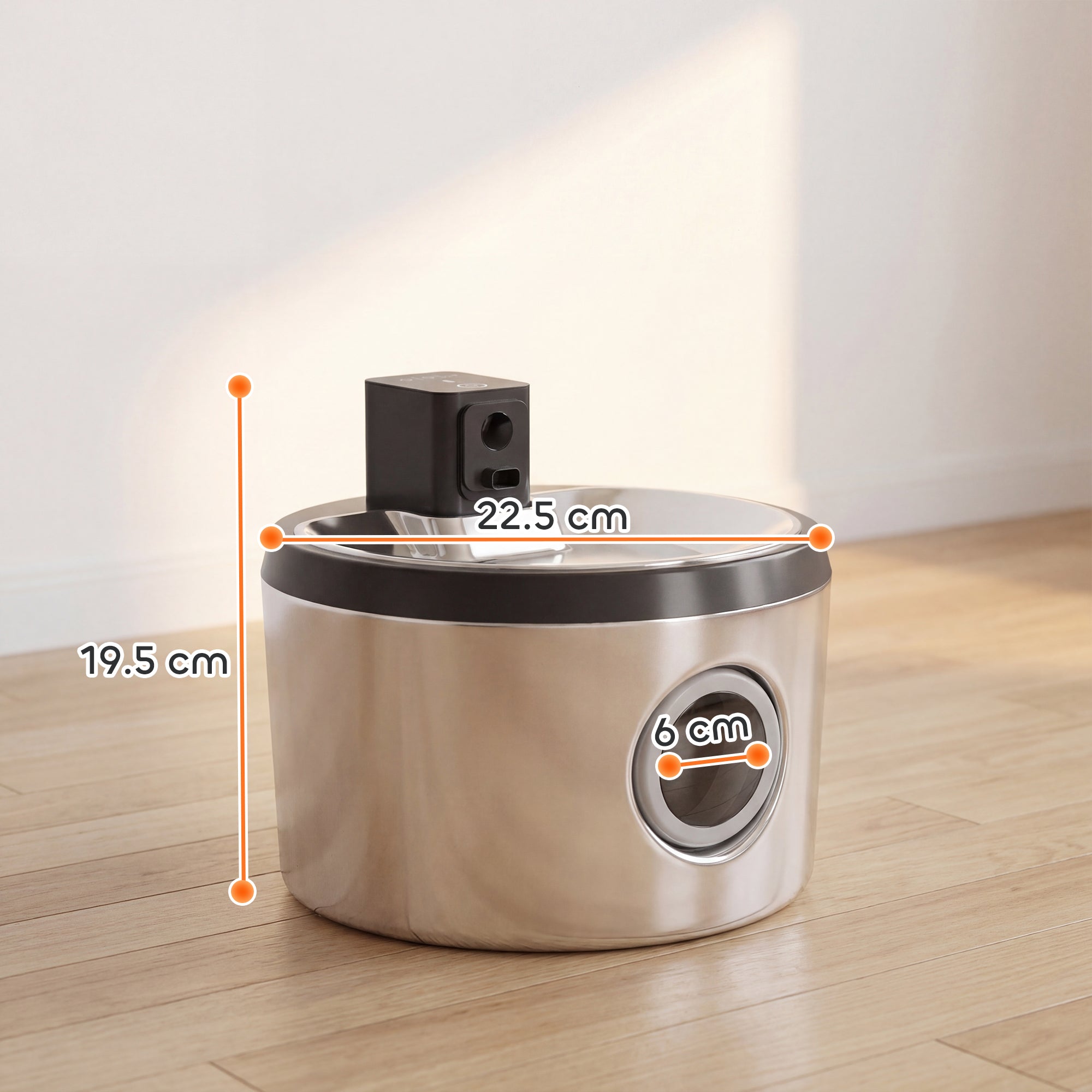 Wireless Cat Water Fountain for Drinking Stainless Steel, 4L/135oz Large Battery Operated Cat Fountain Cordless, Ultra-Quiet Pet Water Dispenser with Motion Sensor, 6 Filters, Rechargeable