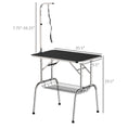 Charger l'image dans la visionneuse de la galerie, 36" Dog Grooming Table with Adjustable Grooming Arm, Foldable Pet Grooming Table for Dogs with Storage Shelf, Noose, Black
