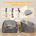 Load image into Gallery viewer, Dog Car Seat for Small Breeds Under 10kg, Dog Booster Seat Detachable Washable with Seat Belt, Thick Cushion, Portable Pet Travel Bed with Storage Pockets, Grey

