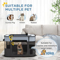 Load image into Gallery viewer, Dog Pen, Pet Playpen, Portable Foldable Dog Cat Playpen Soft Pet Cage with Storage Bag for Puppies, Rabbits, Kittens, Guinea Pigs, 94 x 74 x 60cm - Grey

