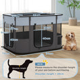 Load image into Gallery viewer, Dog Pen, Pet Playpen, Portable Foldable Dog Cat Playpen Soft Pet Cage with Storage Bag for Puppies, Rabbits, Kittens, Guinea Pigs, 94 x 74 x 60cm - Grey
