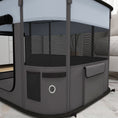 Load image into Gallery viewer, Dog Pen, Pet Playpen, Portable Foldable Dog Cat Playpen Soft Pet Cage with Storage Bag for Puppies, Rabbits, Kittens, Guinea Pigs, 94 x 74 x 60cm - Grey
