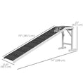 Load image into Gallery viewer, Pet Ramp Bed Steps for Dogs Cats Non-slip Carpet Top Platform Pine Wood 74"L x 16"W x 25"H White
