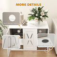 Load image into Gallery viewer, Cat Litter Box Enclosure, Hidden Cat Litter Box Furniture with Scratching Board, Cat House End Table Fit for Most Litter Box and Cats, 31.5" x 19" x 20", White

