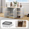 Load image into Gallery viewer, Cat Litter Box Enclosure, Hidden Cat Litter Box Furniture with Scratching Board, Cat House End Table Fit for Most Litter Box and Cats, 31.5" x 19" x 20", White
