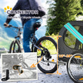 Load image into Gallery viewer, Folding Dog Bike Trailer Pet Cart Carrier for Bicycle Travel in Steel Frame with Hitch Coupler - Light Blue & Grey
