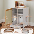 Load image into Gallery viewer, Cat Litter Box Enclosure, Hidden Litter Box Furniture with Pull-Out Tray, Indoor Cat Washroom with Storage Cabinet,  Scratching Mat, Oak
