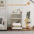 Load image into Gallery viewer, Cat Litter Box Enclosure, Hidden Litter Box Furniture with Pull-Out Tray, Indoor Cat Washroom with Storage Cabinet,  Scratching Mat, Oak
