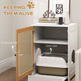 Load image into Gallery viewer, Cat Litter Box Enclosure, Hidden Litter Box Furniture with Pull-Out Tray, Indoor Cat Washroom with Storage Cabinet,  Scratching Mat, Oak
