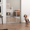 Load image into Gallery viewer, Dog Gate Stair Gate Pressure Fit Pets Barrier Auto Close for Doorway Hallway, 74-100cm Wide Adjustable, White

