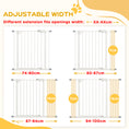 Load image into Gallery viewer, Dog Gate Stair Gate Pressure Fit Pets Barrier Auto Close for Doorway Hallway, 74-100cm Wide Adjustable, White
