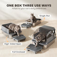 Load image into Gallery viewer, Stainless Steel Cat Litter Box with Flip Lid, XXL Enclosed Litter Box, High Sided, Step, Metal Scoop, 2 Deodorizing Bags, Easy Clean, Anti-Leak, Odor Control, for Multi & Big Cats, 28"x20"x18"
