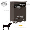 Load image into Gallery viewer, Cat Dog Feeding Station, Dog Food Storage Cabinet, Pet Feeder Container with Raised Bowls and Hanger for Feeding & Watering Supplies, Coffee
