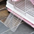 Load image into Gallery viewer, 45"H 4-Level Small Animal Cage Rabbit Hutch with Universal Lockable Wheels, Slide-Out Tray for Bunny, Chinchillas, Ferret, Pink

