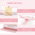 Load image into Gallery viewer, 45"H 4-Level Small Animal Cage Rabbit Hutch with Universal Lockable Wheels, Slide-Out Tray for Bunny, Chinchillas, Ferret, Pink

