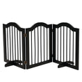 Load image into Gallery viewer, Freestanding Pet Gate Wooden Dog Gate with Support Feet Foldable Pet Fence Safety Barrier for the House Doorway Stairs Black
