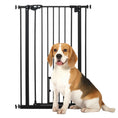 Load image into Gallery viewer, 41"H Dog Gate with Cat Door, Pet Gate with Small Door, Easy Open Indoor Dog Gates for Doorways, House, Stair, 29"-32" Long, Black
