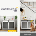 Load image into Gallery viewer, Dog Crate Furniture, 39" Dog Kennel End Table with Sliding Barn Door, Furniture Style Dog Cage for Large Dogs, White
