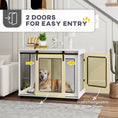 Load image into Gallery viewer, Dog Crate Furniture, 39" Dog Kennel End Table with Sliding Barn Door, Furniture Style Dog Cage for Large Dogs, White
