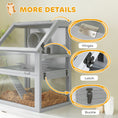 Load image into Gallery viewer, Wooden Hamster Cage, 3 Tier Gerbil Cage with Detachable 32cm Deep Bottom, Hut, Seesaw, Exercise Wheel, Ramps, Light Grey
