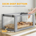 Load image into Gallery viewer, Wooden Hamster Cage, 3 Tier Gerbil Cage with Detachable 32cm Deep Bottom, Hut, Seesaw, Exercise Wheel, Ramps, Light Grey
